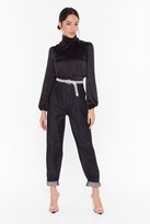 Thumbnail for your product : Nasty Gal Womens Satin My Car Open Back Blouse - Black - 10