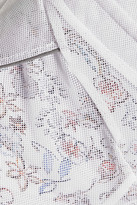 Thumbnail for your product : Lucas Hugh Inca Mesh And Printed Stretch-Jersey Shorts