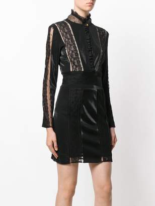 Pierre Balmain lace panel fitted dress