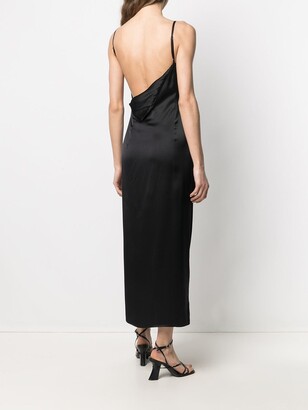 Act N°1 Asymmetrical Fitted Slip Dress