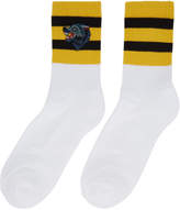 Thumbnail for your product : Gucci White Striped Wolf Socks