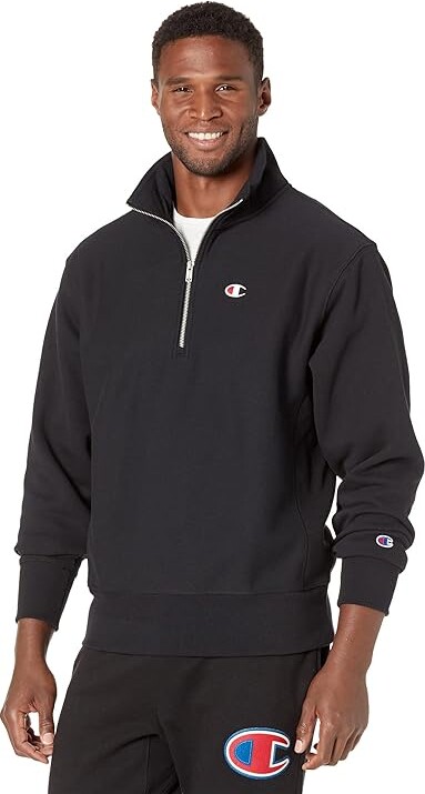 Champion Reverse Weave(r) 1/4 Zip Pullover (Black) Men's Clothing -  ShopStyle Half-zip Sweaters