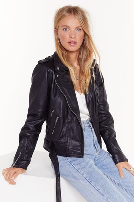 Nasty Gal Womens Bigger the Better Oversized Leather Jacket