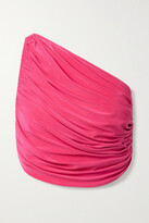 Thumbnail for your product : Norma Kamali Diana One-shoulder Ruched Bikini Top - Fuchsia