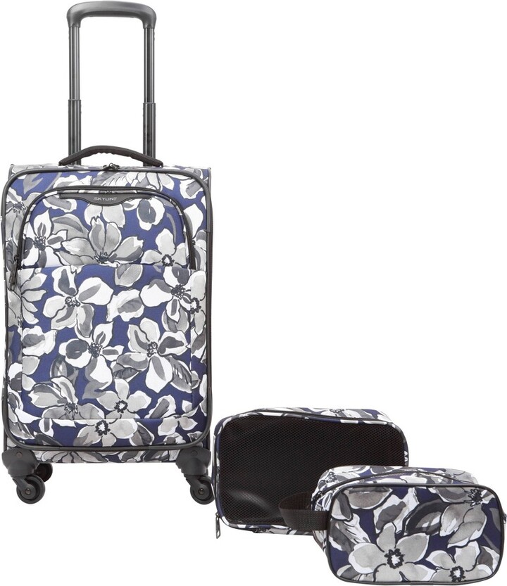 Skyline 3pc Softside Spinner Luggage Set Navy ShopStyle