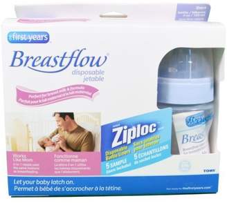 The First Years Breastflow Bottles 4oz 3pk Disposable BPA Free