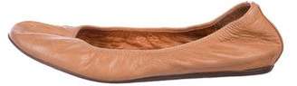 Lanvin Leather Round-Toe Flats