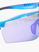 Thumbnail for your product : Stella McCartney Turbo Reflective-lens Sunglasses - Blue