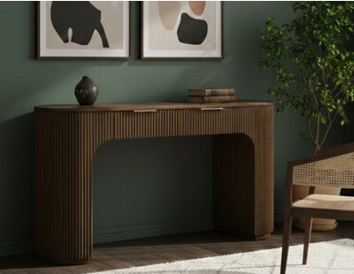 BestMasterFurniture Queensbury 60" 2 Drawer Fluted Wooden Desk