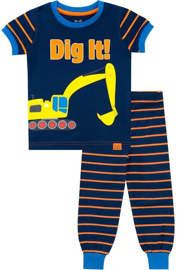 Harry Bear Digger Striped Cosy Snuggle Fit Pyjamas ShopStyle
