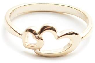 Fame Accessories Double Heart Ring