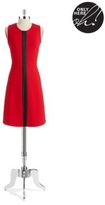 Thumbnail for your product : Calvin Klein Faux Leather Accented A Line Dress