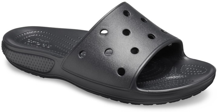 crocs black slides