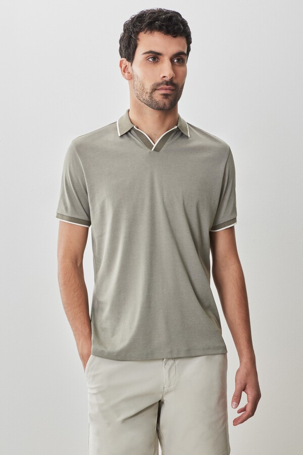 Robert Barakett Sale Northpark Short Sleeve Open Collar Polo