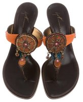 Thumbnail for your product : Giuseppe Zanotti Embellished Snakeskin Sandals