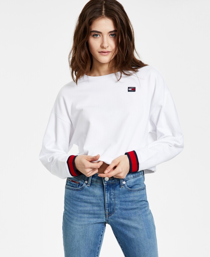 tommy jeans white sweater