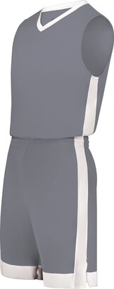 Augusta Sportswear Match-up Basketball Shorts White/Graphite