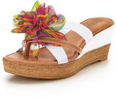 Thumbnail for your product : Lotus Catania Leather Flower Detail Wedge Mules