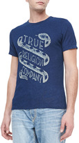 Thumbnail for your product : True Religion Washed Crewneck Logo Tee, Indigo
