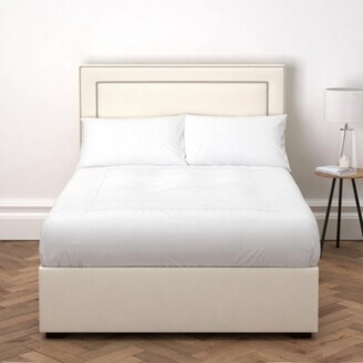 The White Company Cavendish Cotton Bed - Headboard Height 130cm, Grey Cotton, Emperor