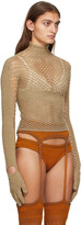 Thumbnail for your product : Isa Boulder SSENSE Exclusive Tan Gloved Mapping Turtleneck