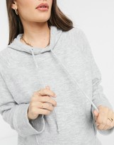 Thumbnail for your product : ASOS DESIGN Maternity co-ord oversized knitted hoodie in grey marl