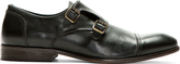 Thumbnail for your product : Tiger of Sweden Black Leather Harvey Monk Shoes