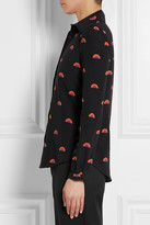 Thumbnail for your product : Lulu & Co Printed stretch-silk crepe shirt