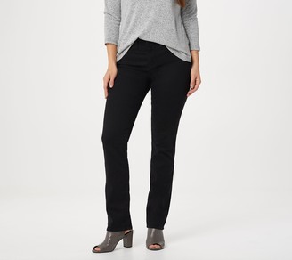 NYDJ Sheri Slim Leg 5-Pocket Jeans - Black
