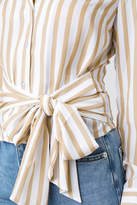 Thumbnail for your product : Na Kd Trend Tied Waist Striped Shirt Blue/White