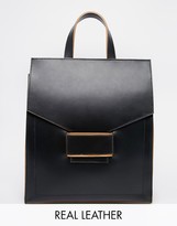 Thumbnail for your product : Everly ASOS COLLECTION ASOS Premium Leather Backpack