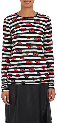Proenza Schouler Women's Ikat-Inspired Striped Cotton Jersey T-Shirt