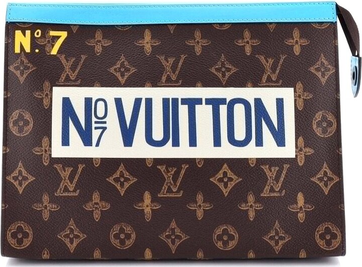 Louis Vuitton Pochette Voyage No.7 Trunk L'oeil Vintage Monogram Canvas Mm (Authentic Pre-Loved)