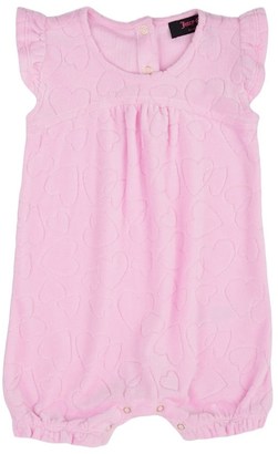 Juicy Couture Outlet - BABY KNIT VELOUR LINKING HEARTS ROMPER