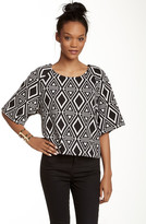 Thumbnail for your product : Bobeau Print Boxy Crop Top
