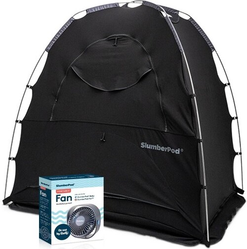 SlumberPod SlumberPodCombowithFanBlackoutPortablePrivacyPod-Black