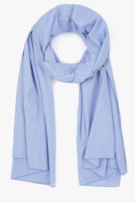7 For All Mankind Donni Charm Donni Ace Scarf In Blue Stripe
