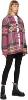 Thumbnail for your product : we11done Pink Wool Check Shirt