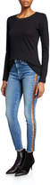 Thumbnail for your product : 7 For All Mankind High-Waist Ankle Skinny Jeans with Metallic Stripes