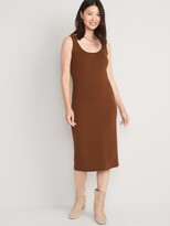 Thumbnail for your product : Old Navy Fitted Rib-Knit Midi Tank Sweater Dress for Women