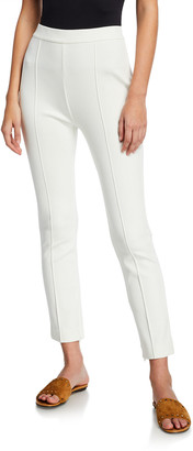 Joan Vass Petite Ankle Pants with Front Seam Detail