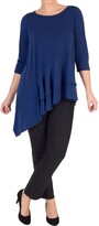 Thumbnail for your product : Chesca Chiffon Frill Jersey Top, Riviera