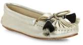 Thumbnail for your product : Loeffler Randall Lois Tassel Horse-Hair & Metallic Suede Moccasins
