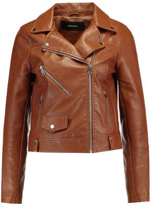 Vero Moda VMGOTTA SHORT Faux leather jacket cognac