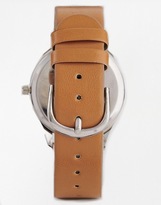 Thumbnail for your product : ASOS Watch With Silver Case And Tan Strap
