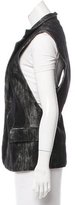Thumbnail for your product : Alexander Wang Leather-Trimmed Distressed Vest