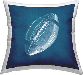 Blue Modern Football Printed Throw Pillow Design By Wild Apple Portfolio