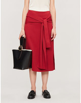 Thumbnail for your product : Joseph Renne high-rise relaxed-fit crepe midi skirt