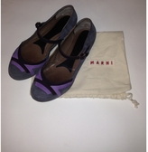 Thumbnail for your product : Marni Multicolour Suede Flats