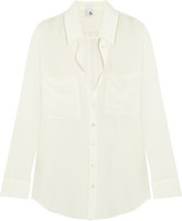 Thumbnail for your product : Iris & Ink Kate washed-silk shirt